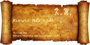 Kurutz Márió névjegykártya